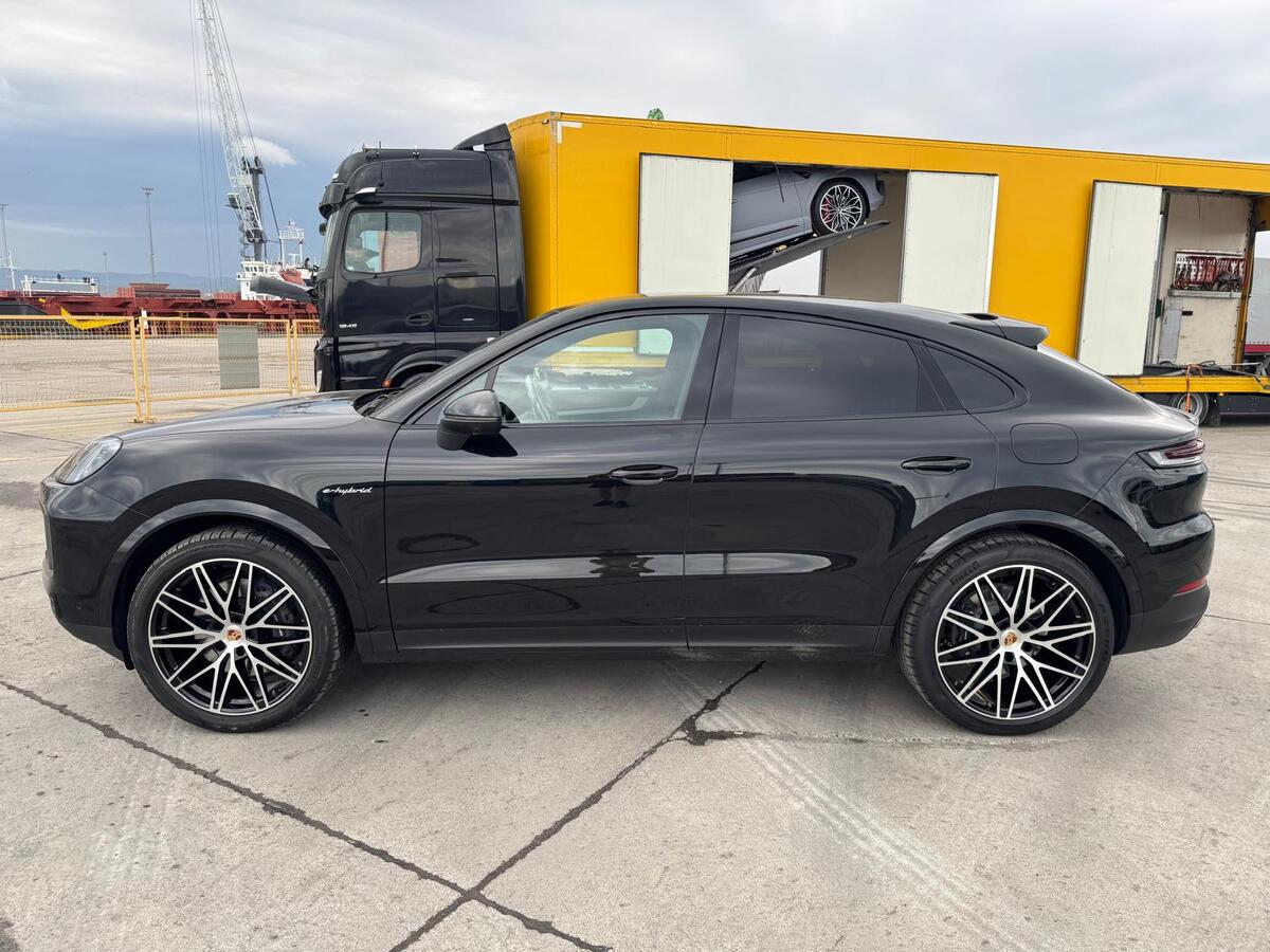Porsche Cayenne at the terminal before onward dispatch