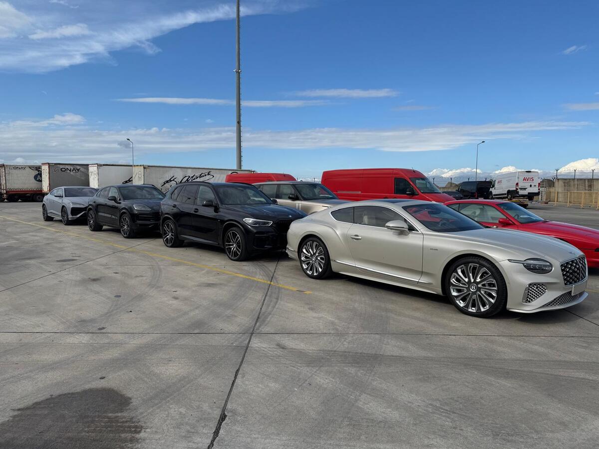 Premium vehicle batch at the terminal before handover